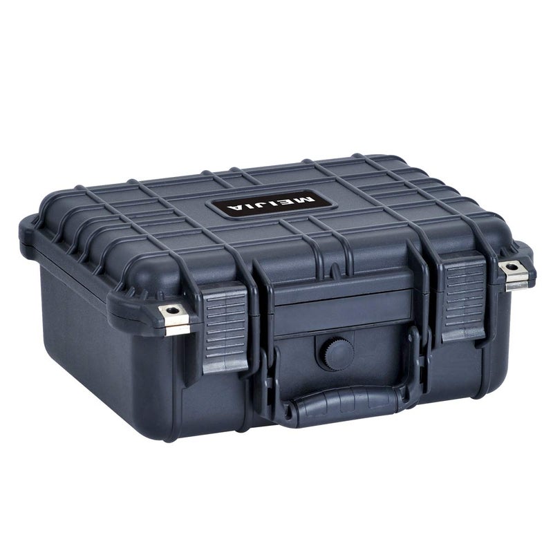 MEIJIA Portable All Weather Waterproof Protective Case,Hard Case,Camera Case With Customized Fit Foam,Fit Use of Drones,Camera,Equipments,Pistols,Elegant Black,13.35 x11.63x5.98inches - Image 1